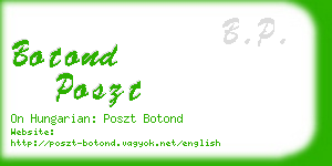 botond poszt business card